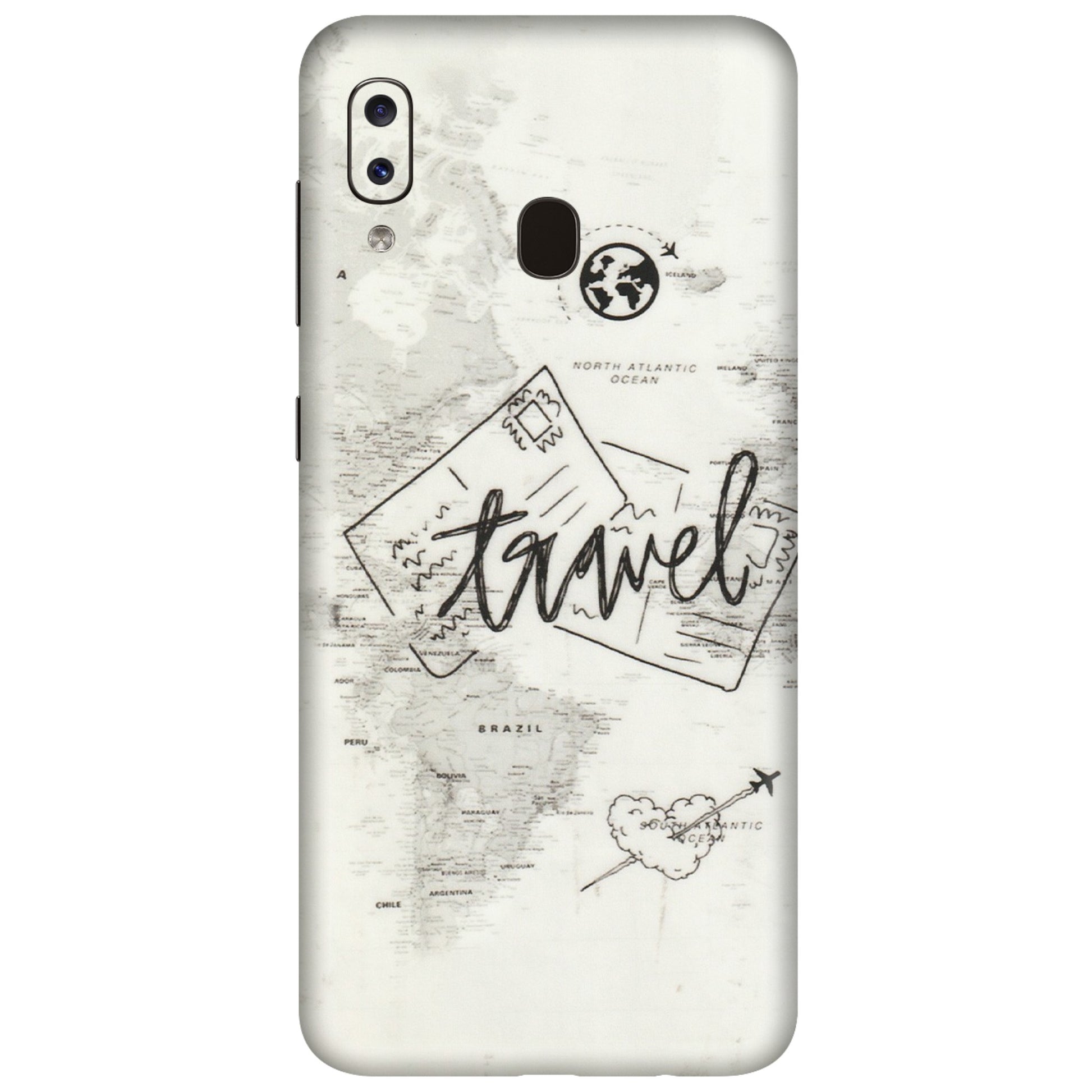 Samsung A/S Series Phone Skins (All Models) - Travel Ticket - Transparent Finish (T-06) Samsung Galaxy A20