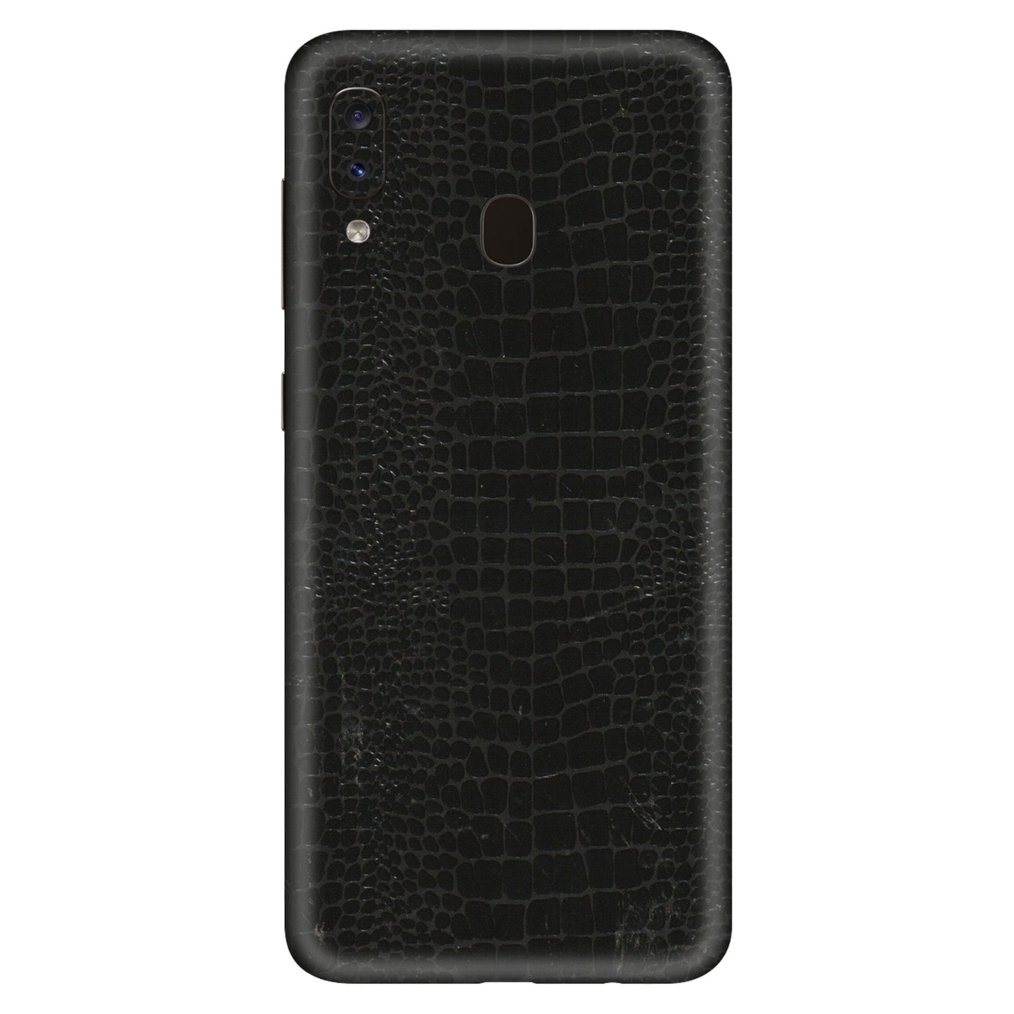 Samsung A/S Series Phone Skins (All Models) - Snake Leather Black - 3D Embossed Finish (L-107) Samsung Galaxy A20S