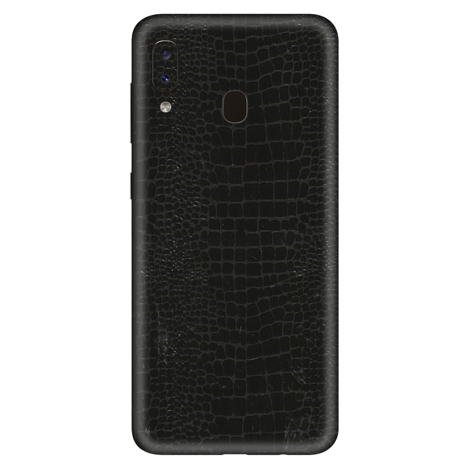 Samsung A/S Series Phone Skins (All Models) - Snake Leather Black - 3D Embossed Finish (L-107) Samsung Galaxy A20S