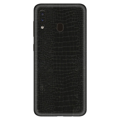 Samsung A/S Series Phone Skins (All Models) - Snake Leather Black - 3D Embossed Finish (L-107) Samsung Galaxy A20S