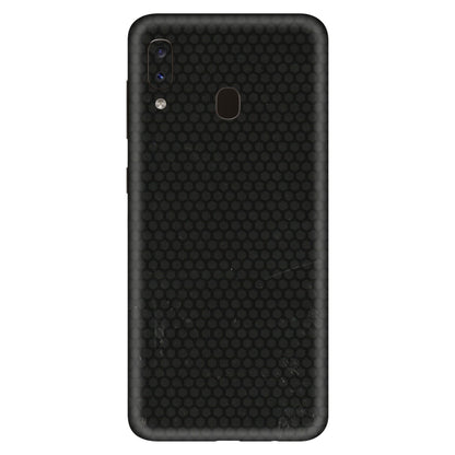Samsung A/S Series Phone Skins (All Models) - Black honeycomb - 3D Embossed Finish (L-114) Samsung Galaxy A20S