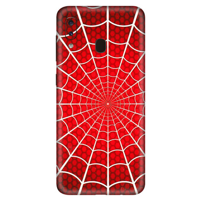 Samsung A/S Series Phone Skins (All Models) - Classic Spidey Web - 3D Embossed Finish (L-115) Samsung Galaxy A20S