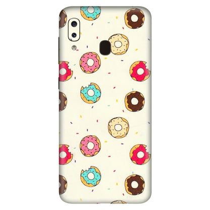 Samsung A/S Series Phone Skins (All Models) - Mini Donuts Doodle Art - 3D Embossed Finish (L-122) Samsung Galaxy A20S