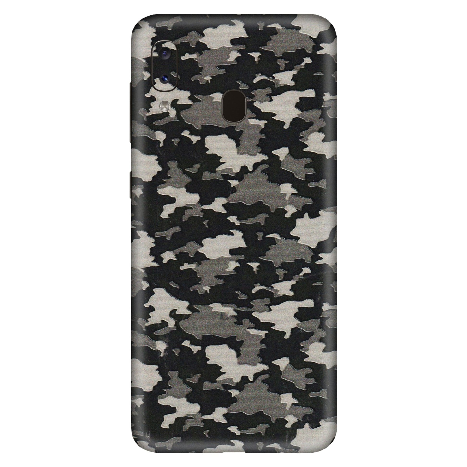 Samsung A/S Series Phone Skins (All Models) - Black/Grey Camoflaunge - 3D Embossed Finish (L-142) Samsung Galaxy A20S