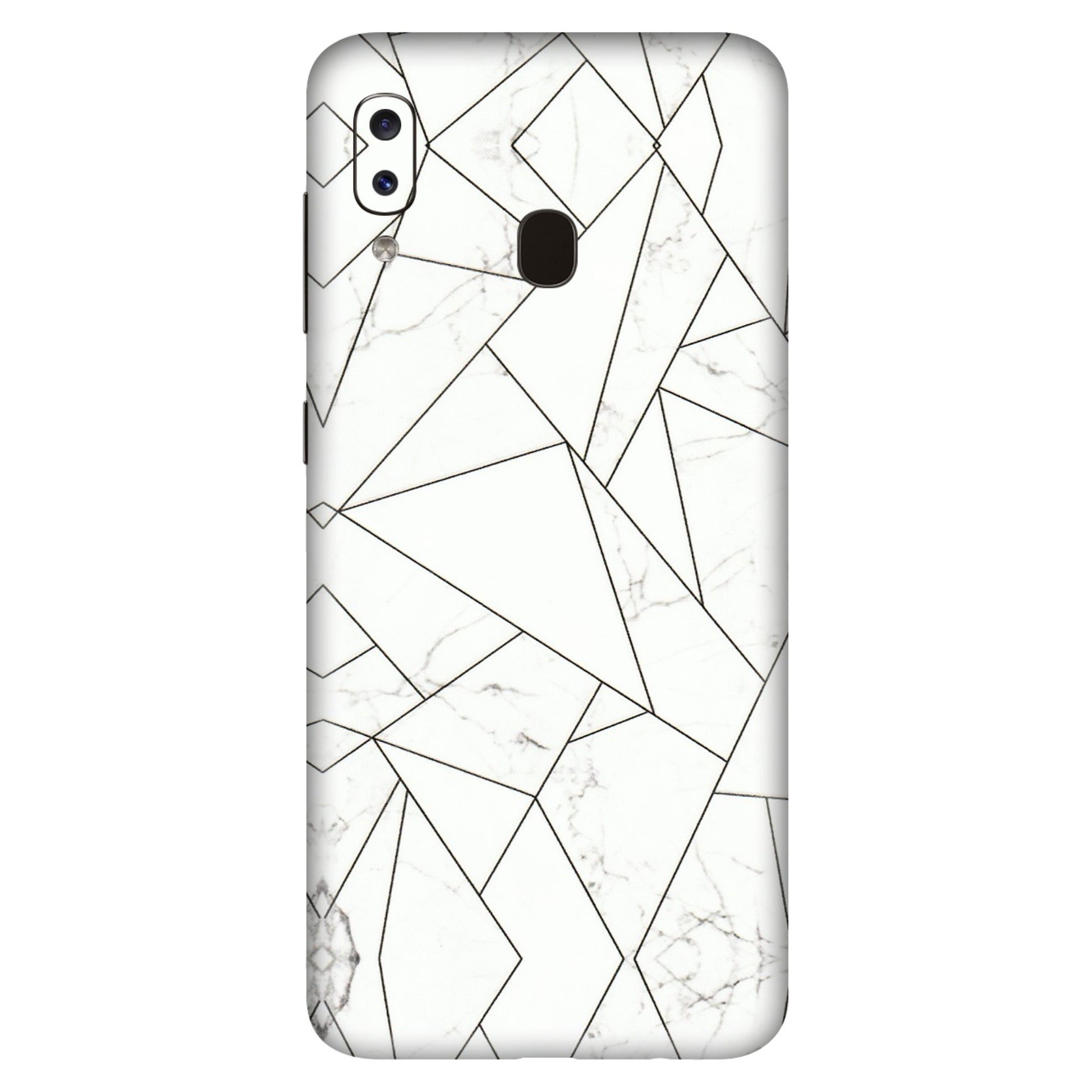 Samsung A/S Series Phone Skins (All Models) - Luxury White Marble Effect - 3D Embossed Finish (L-168) Samsung Galaxy A20S