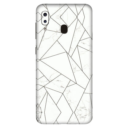 Samsung A/S Series Phone Skins (All Models) - Luxury White Marble Effect - 3D Embossed Finish (L-168) Samsung Galaxy A20S
