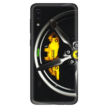 Samsung A/S Series Phone Skins (All Models) - Ferrari Wheel Alloy - 3D Embossed Finish (L-173) Samsung Galaxy A20S