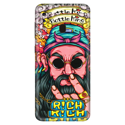 Samsung A/S Series Phone Skins (All Models) - Battle King Dude Face - 3D Embossed Finish (L-178) Samsung Galaxy A20S