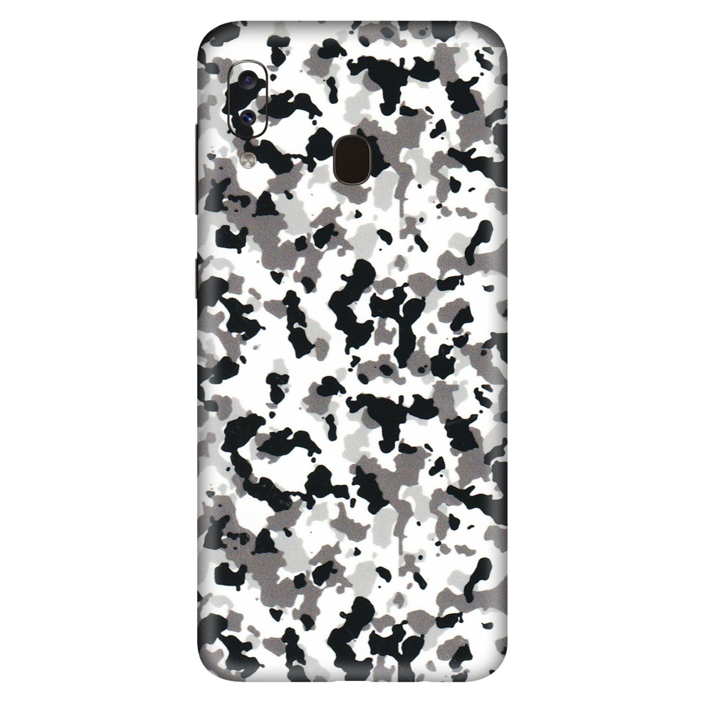Samsung A/S Series Phone Skins (All Models) - White Black Camouflage - 3D Embossed Finish (L-18) Samsung Galaxy A20S