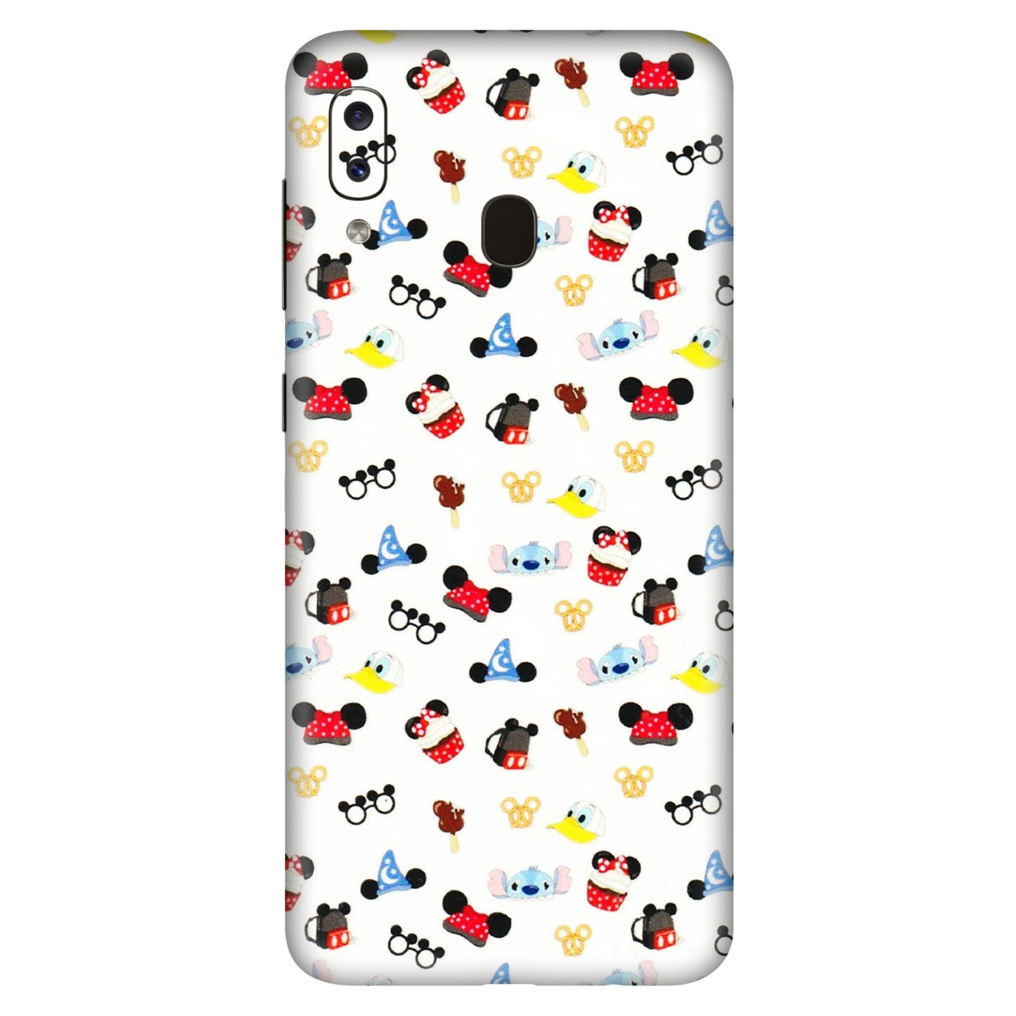 Samsung A/S Series Phone Skins (All Models) - Minnie Mouse & Donald Doodles s - 3D Embossed Finish (L-194) Samsung Galaxy A20S