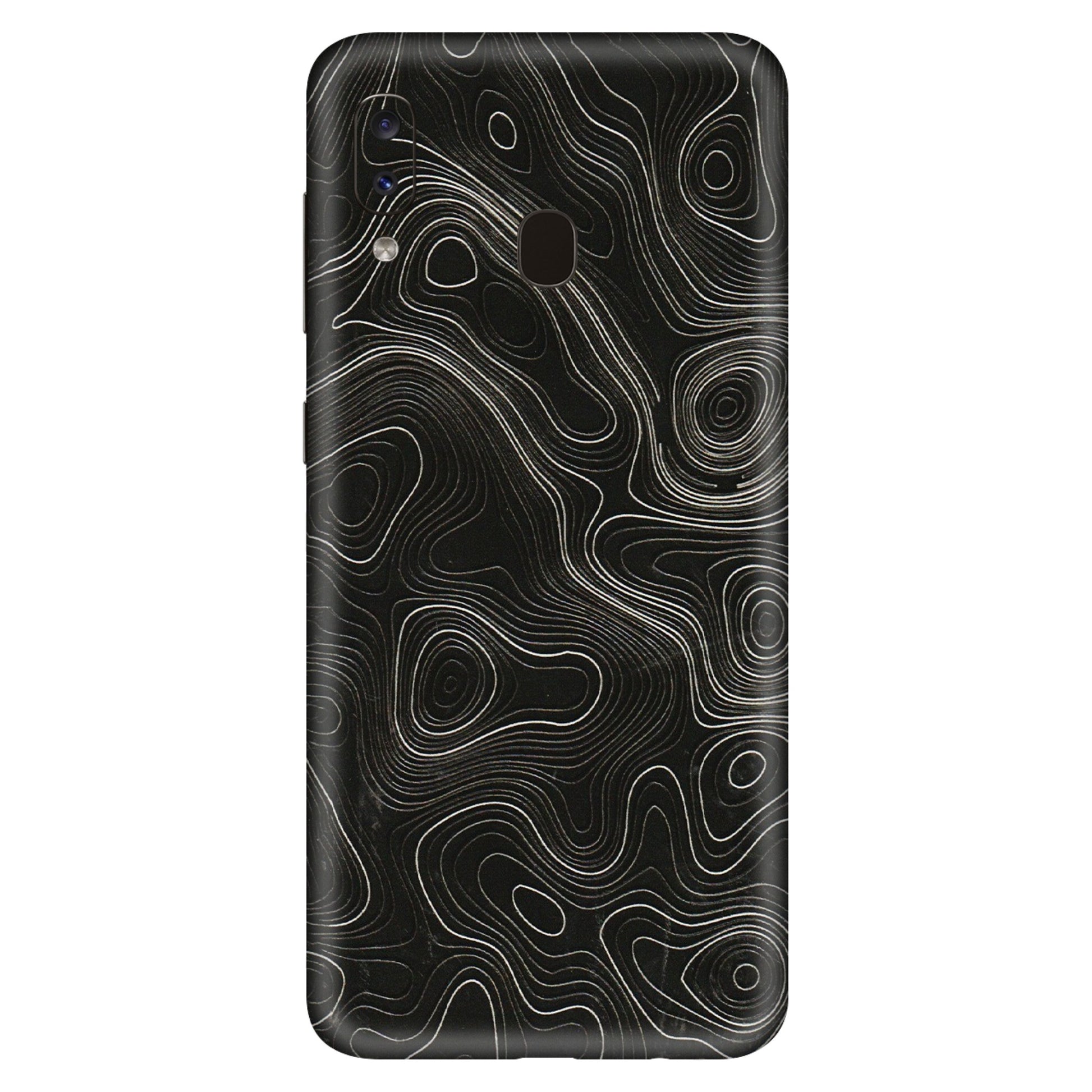 Samsung A/S Series Phone Skins (All Models) - Black Swirl - 3D Embossed Finish (L-196) Samsung Galaxy A20S
