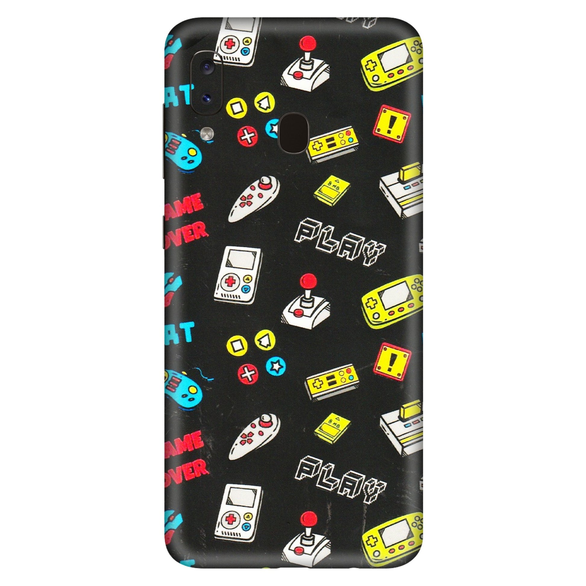 Samsung A/S Series Phone Skins (All Models) - Gaming Doodles - 3D Embossed Finish (L-224) Samsung Galaxy A20S
