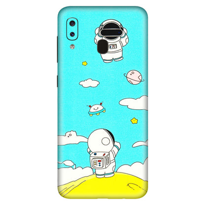 Samsung A/S Series Phone Skins (All Models) - Blue Skies Astro Float - 3D Embossed Finish (L-230) Samsung Galaxy A20S