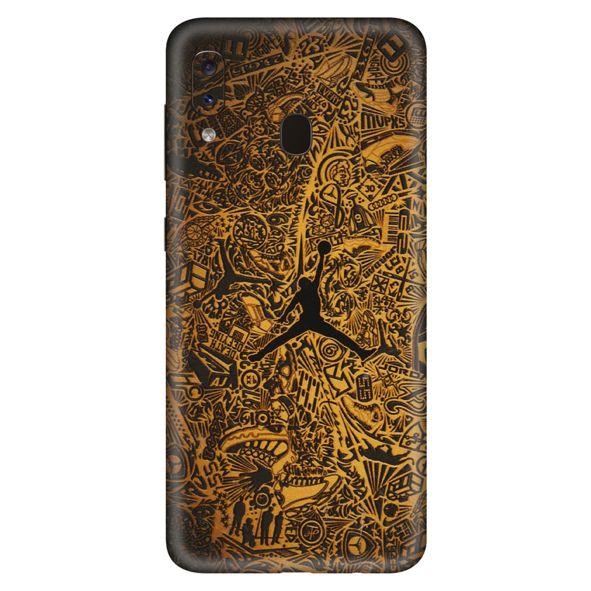 Samsung A/S Series Phone Skins (All Models) - Premium Gold Basketball Player - 3D Embossed Finish (L-236) Samsung Galaxy A20S