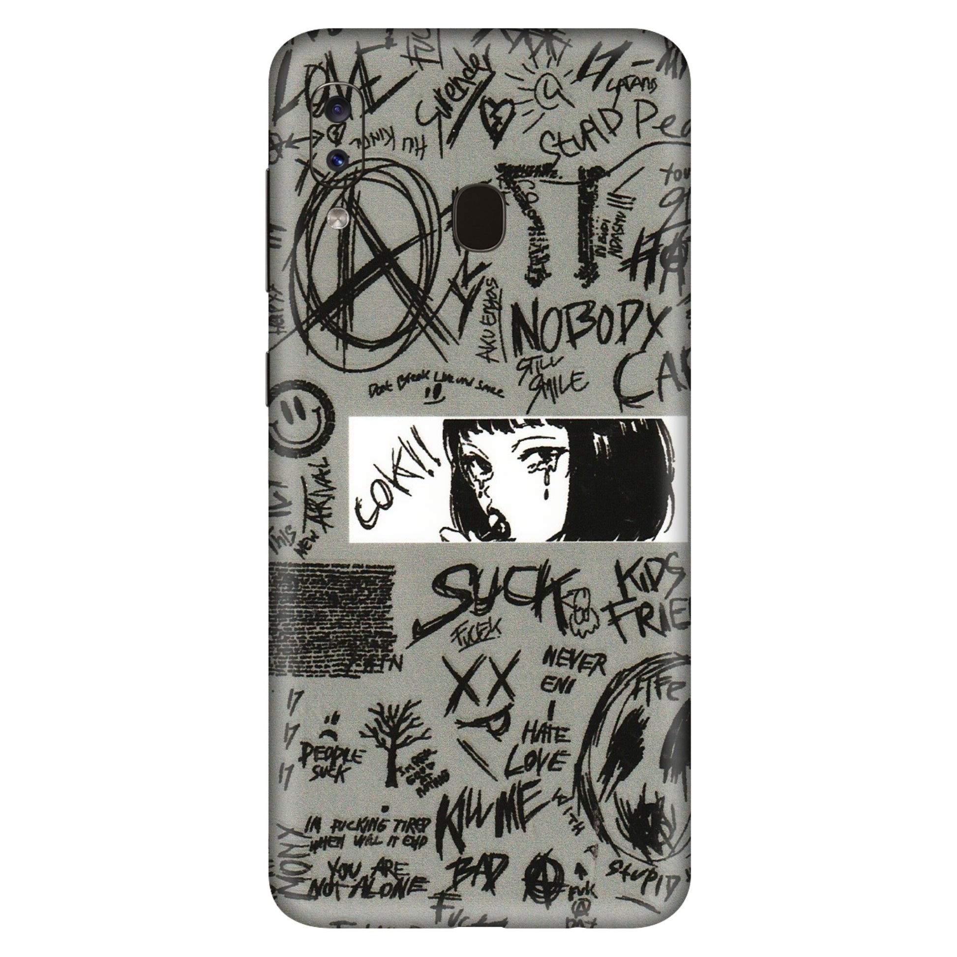 Samsung A/S Series Phone Skins (All Models) - Never Have Love Anime - 3D Embossed Finish (L-260) Samsung Galaxy A20S