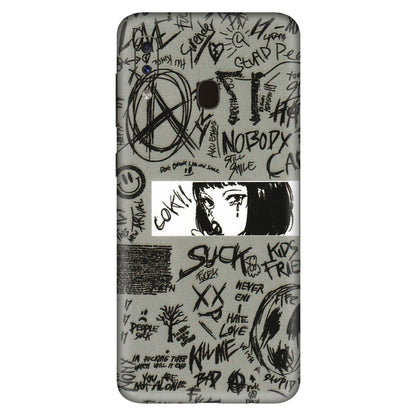 Samsung A/S Series Phone Skins (All Models) - Never Have Love Anime - 3D Embossed Finish (L-260) Samsung Galaxy A20S