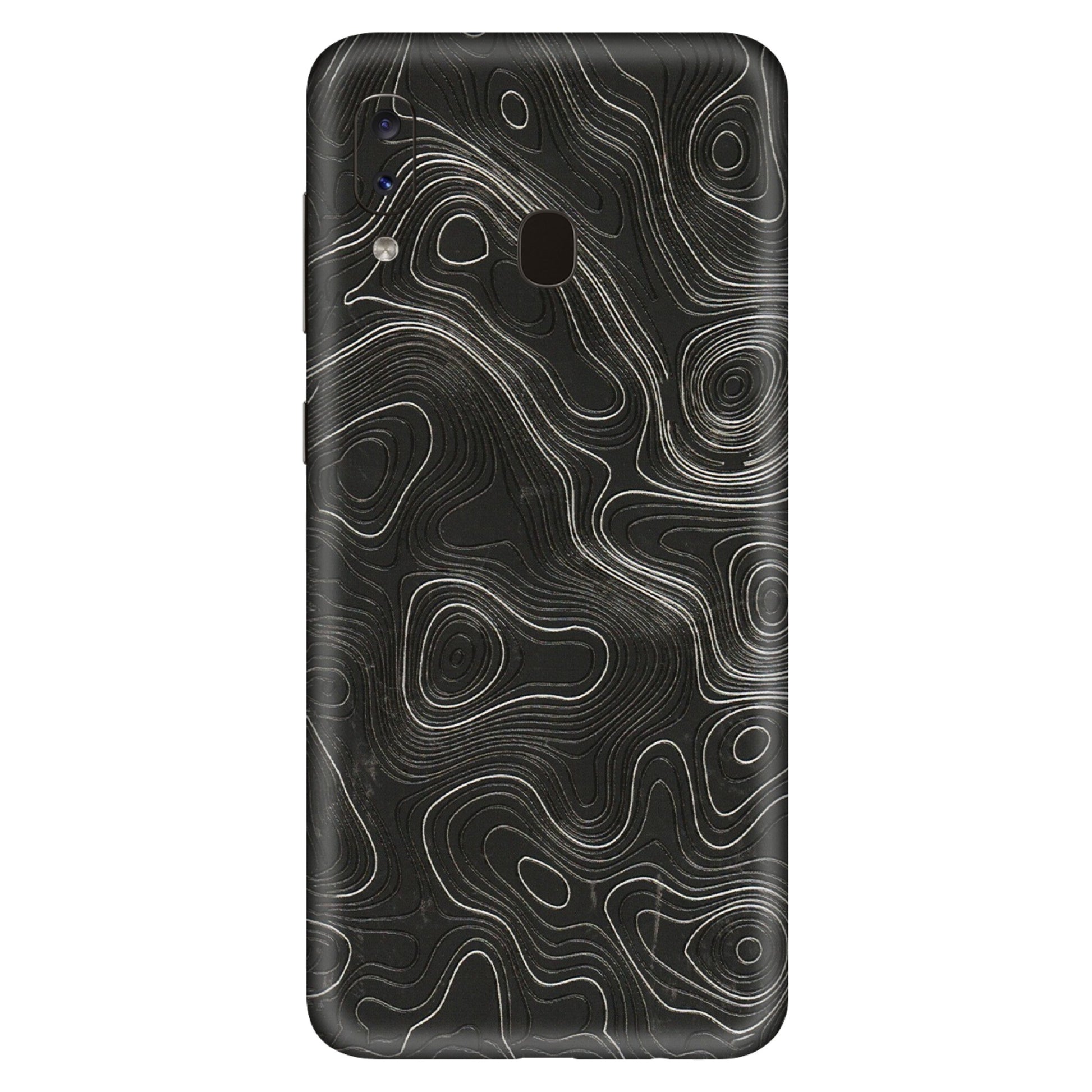 Samsung A/S Series Phone Skins (All Models) - Abstract White Line Map - 3D Embossed Finish (L-269) Samsung Galaxy A20S
