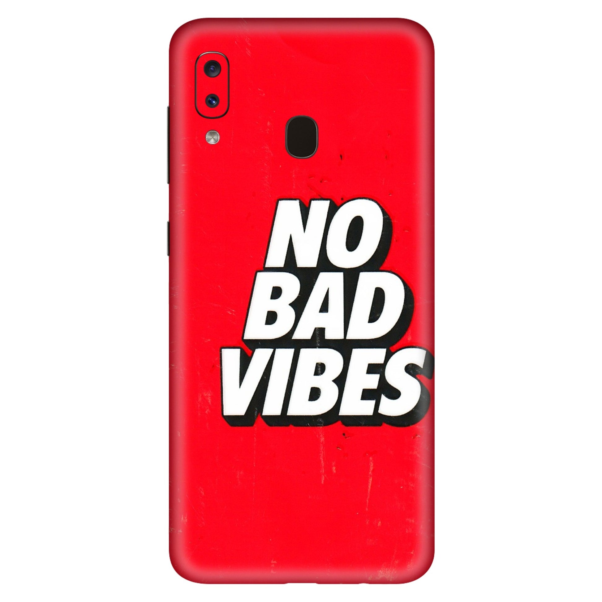 Samsung A/S Series Phone Skins (All Models) - No Bad Vibes - 3D Embossed Finish (L-280) Samsung Galaxy A20S