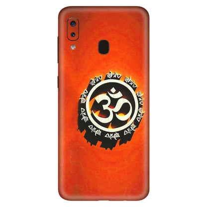 Samsung A/S Series Phone Skins (All Models) - Aum Shiv Orange - 3D Embossed Finish (L-32) Samsung Galaxy A20S