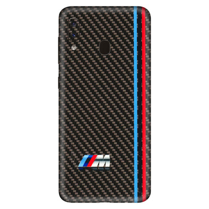 Samsung A/S Series Phone Skins (All Models) - BM Carbon Fiber Feels - 3D Embossed Finish (L-38) Samsung Galaxy A20S