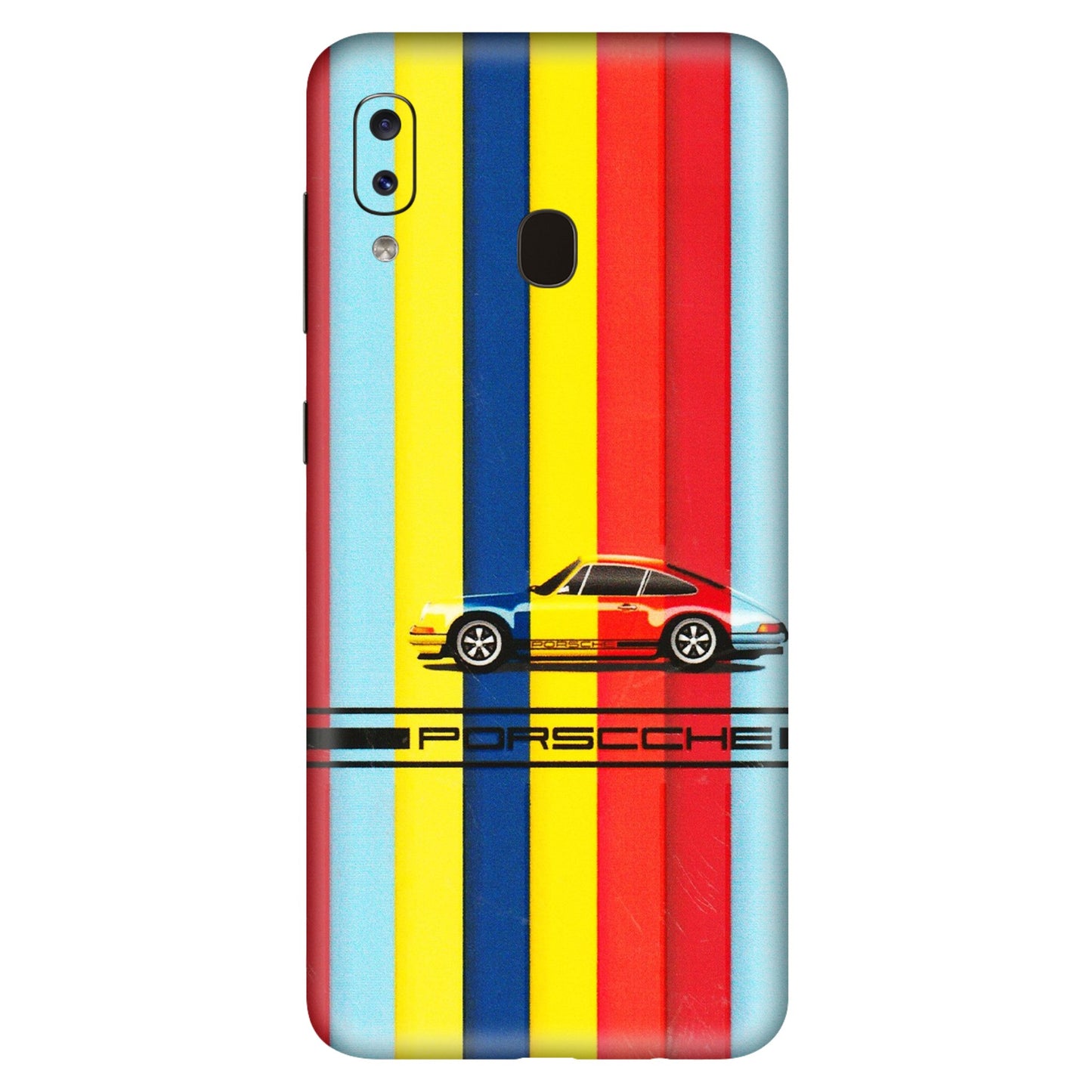 Samsung A/S Series Phone Skins (All Models) - Multicolour Porche - 3D Embossed Finish (L-39) Samsung Galaxy A20S