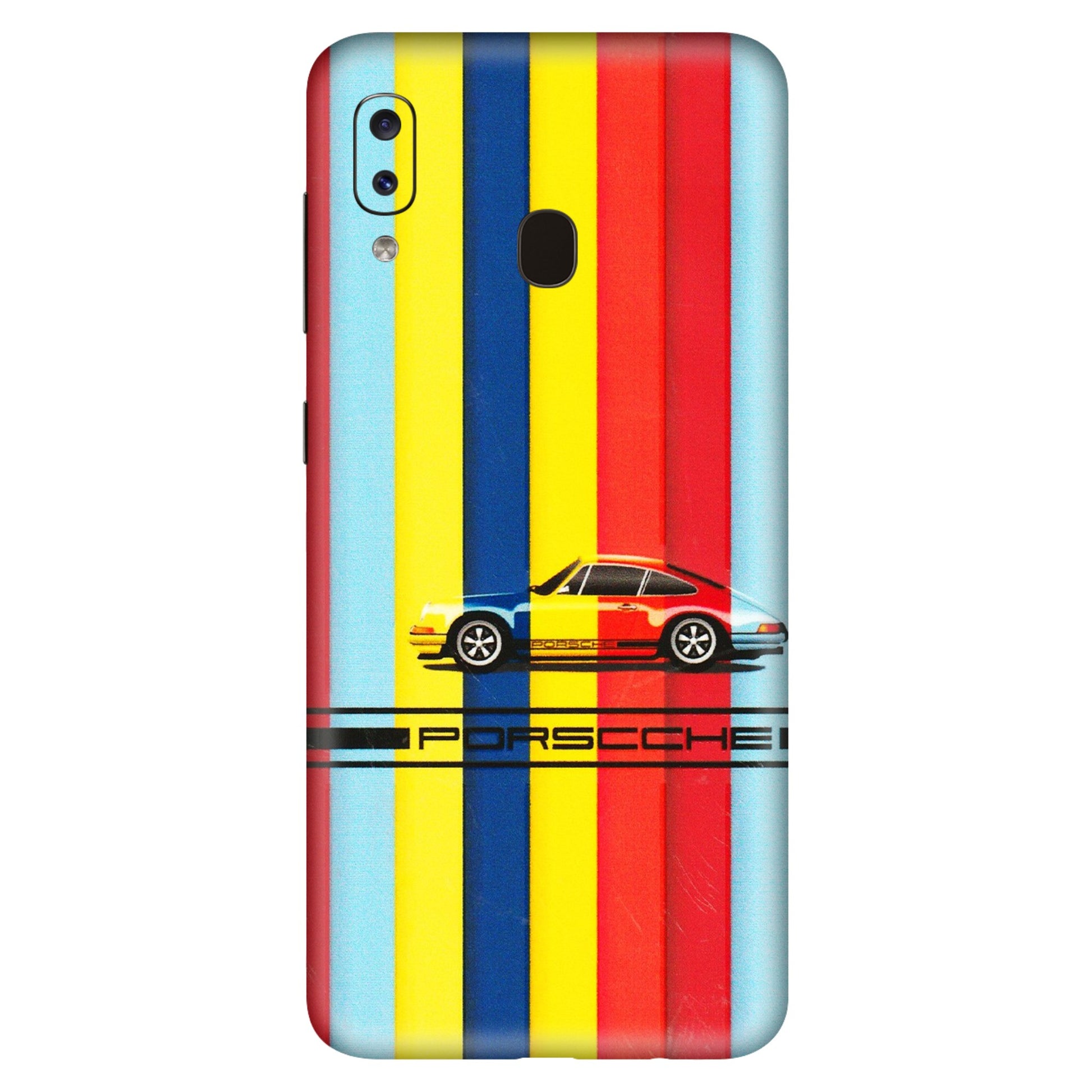 Samsung A/S Series Phone Skins (All Models) - Multicolour Porche - 3D Embossed Finish (L-39) Samsung Galaxy A20S