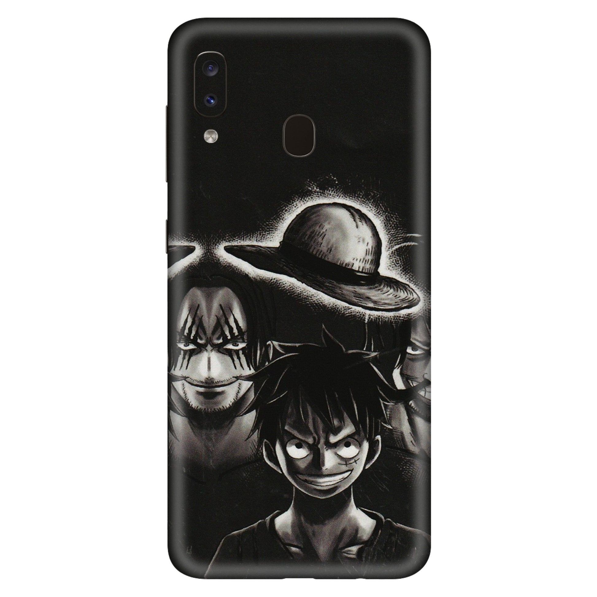 Samsung A/S Series Phone Skins (All Models) - Black Luffy Hat - 3D Embossed Finish (L-57) Samsung Galaxy A20S