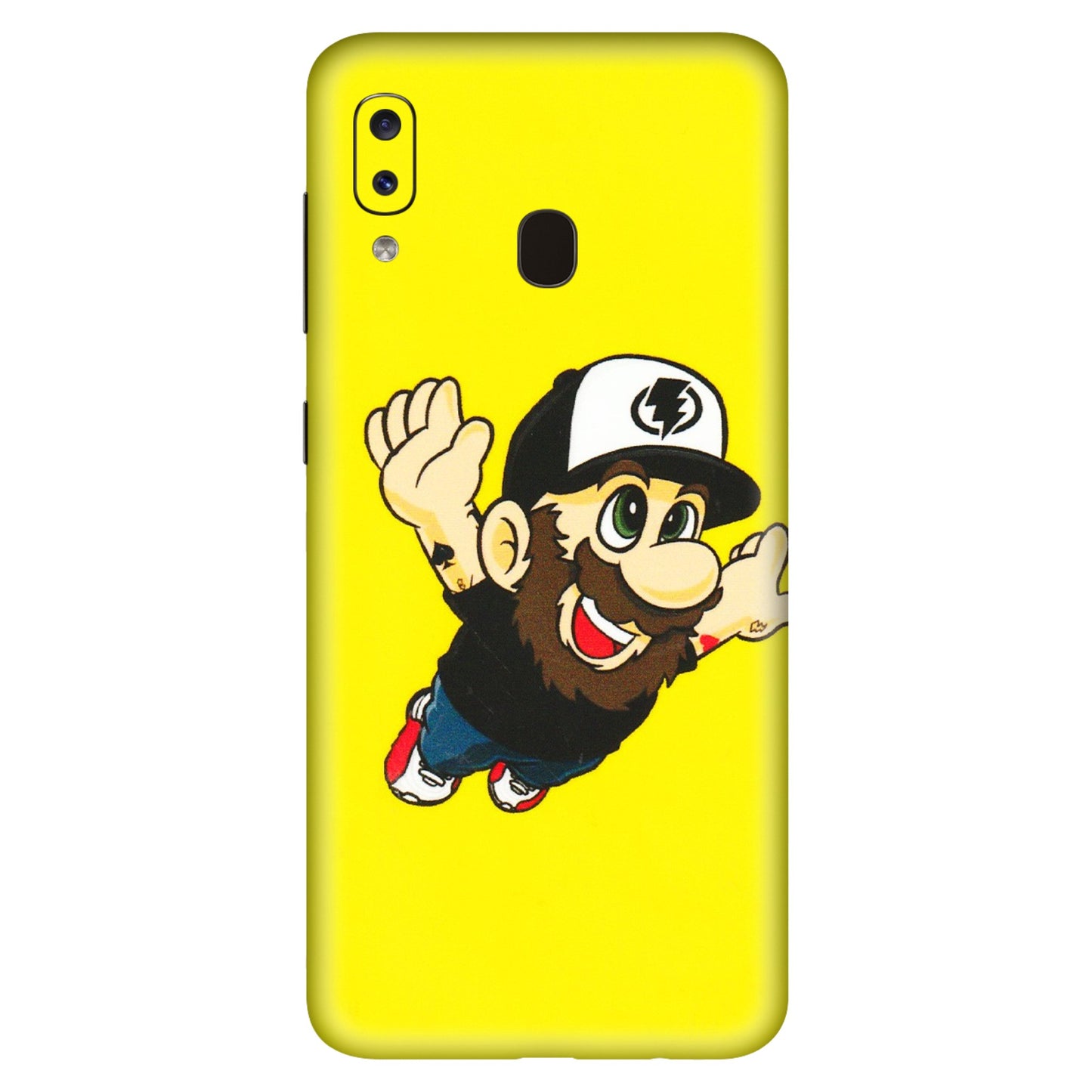 Samsung A/S Series Phone Skins (All Models) - Flying Beardo - 3D Embossed Finish (L-60) Samsung Galaxy A20S
