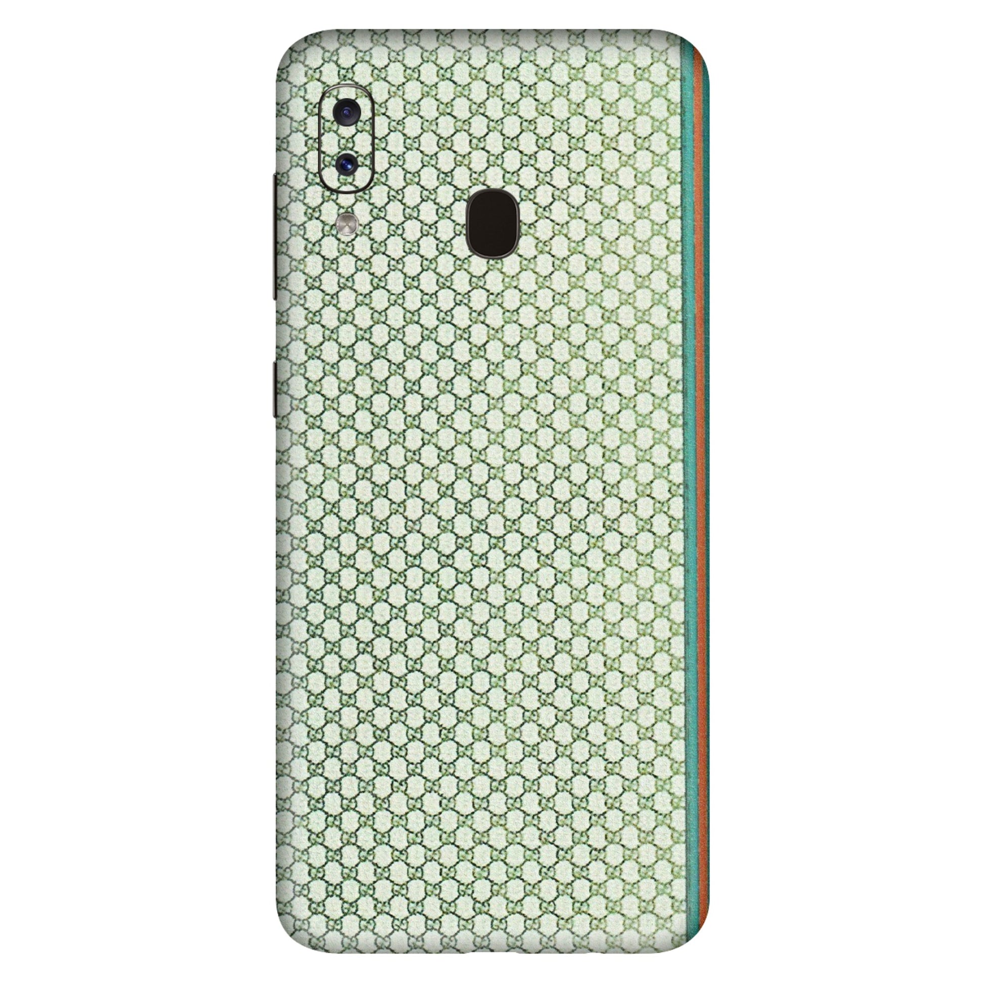 Samsung A/S Series Phone Skins (All Models) - Gucci Fabric Pattern - 3D Embossed Finish (L-73) Samsung Galaxy A20S