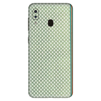 Samsung A/S Series Phone Skins (All Models) - Gucci Fabric Pattern - 3D Embossed Finish (L-73) Samsung Galaxy A20S