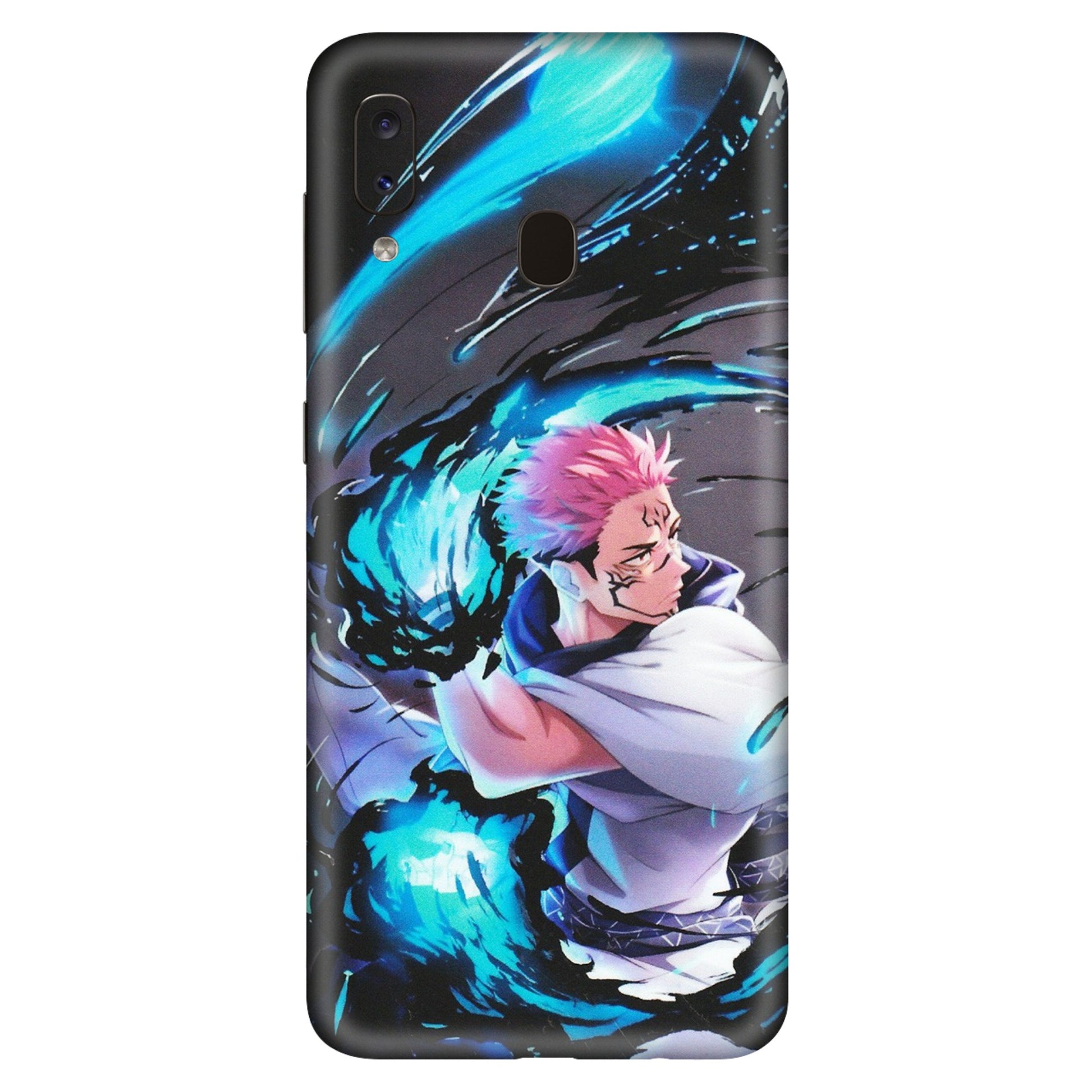 Samsung A/S Series Phone Skins (All Models) - New Jujutsu Kaisen Grey Blue Anime - Matte Finish (M-127) Samsung Galaxy A20S