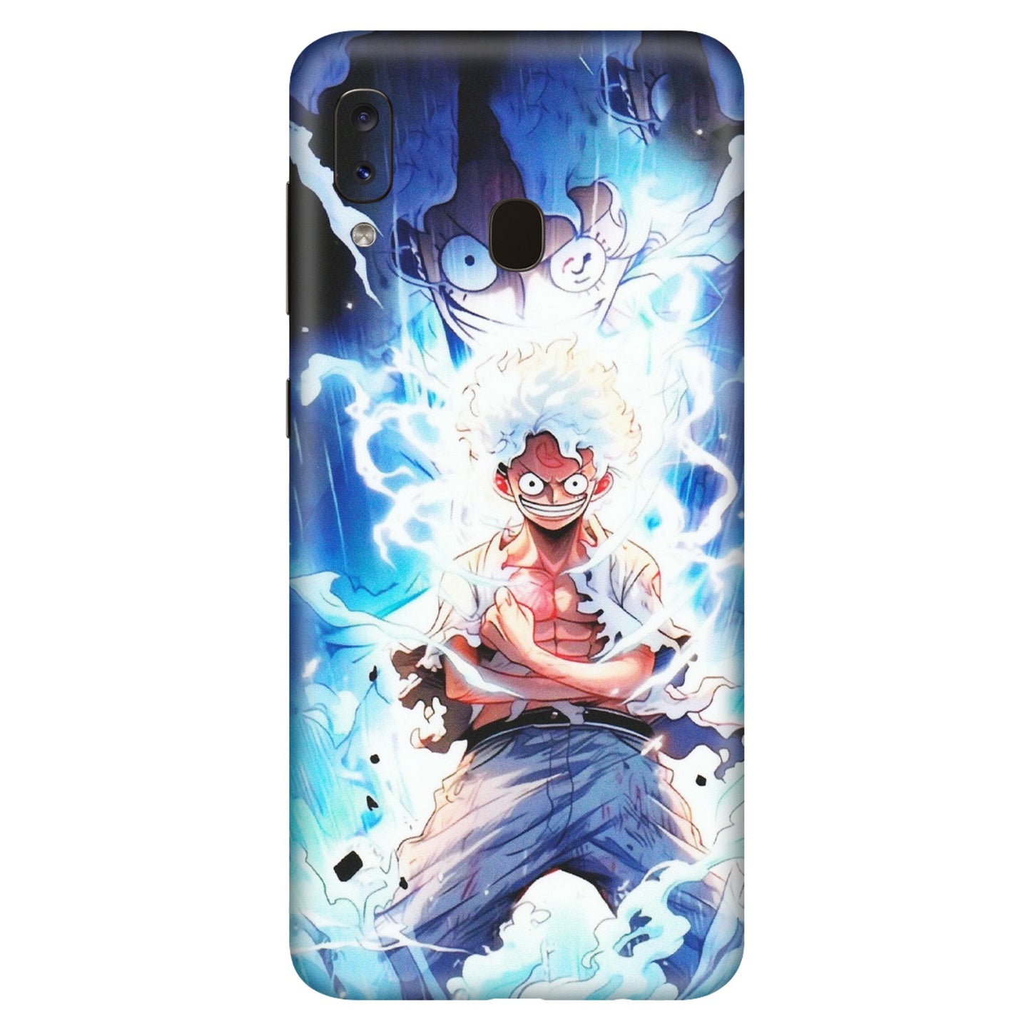 Samsung A/S Series Phone Skins (All Models) - Blue Thunder Luffy Anime - Matte Finish (M-132) Samsung Galaxy A20S