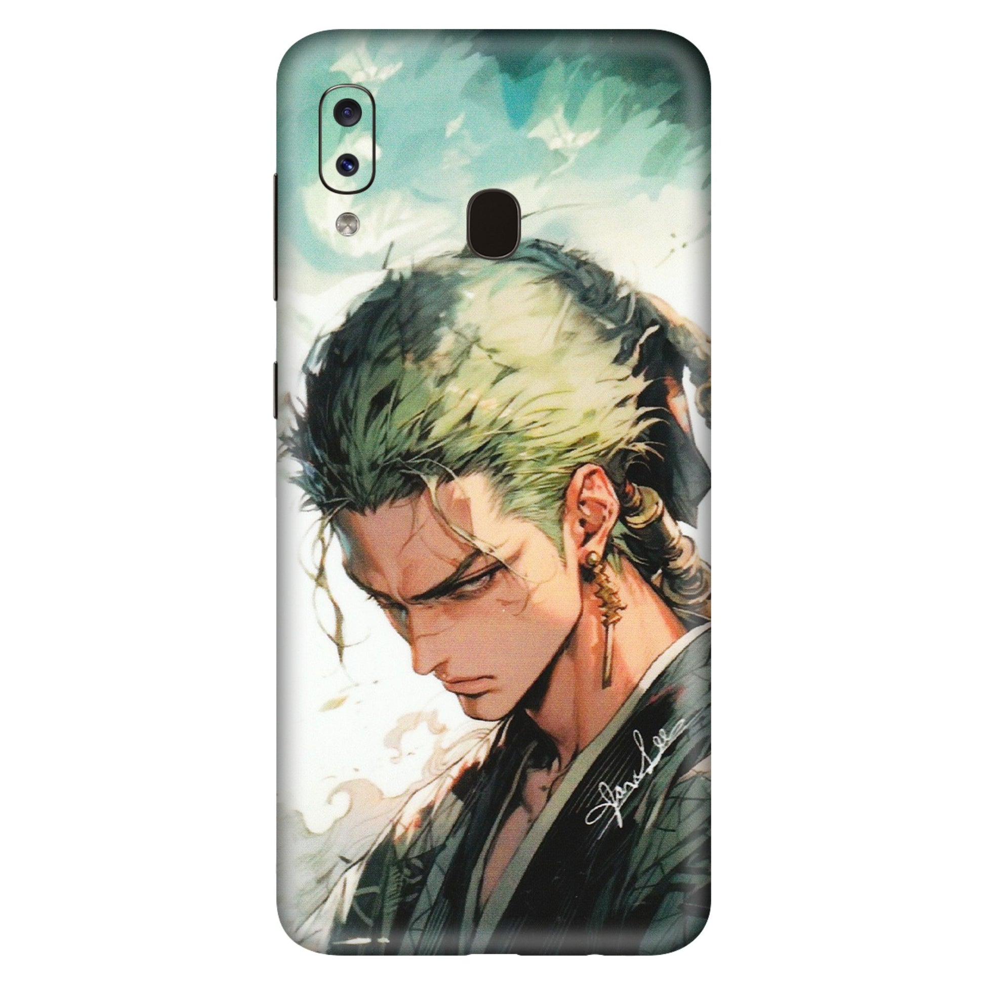 Samsung A/S Series Phone Skins (All Models) - New Roronoa Zoro One Picece Anime - Matte Finish (M-140) Samsung Galaxy A20S