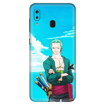 Samsung A/S Series Phone Skins (All Models) - Cool Swordman Zoro Anime - Matte Finish (M-143) Samsung Galaxy A20S