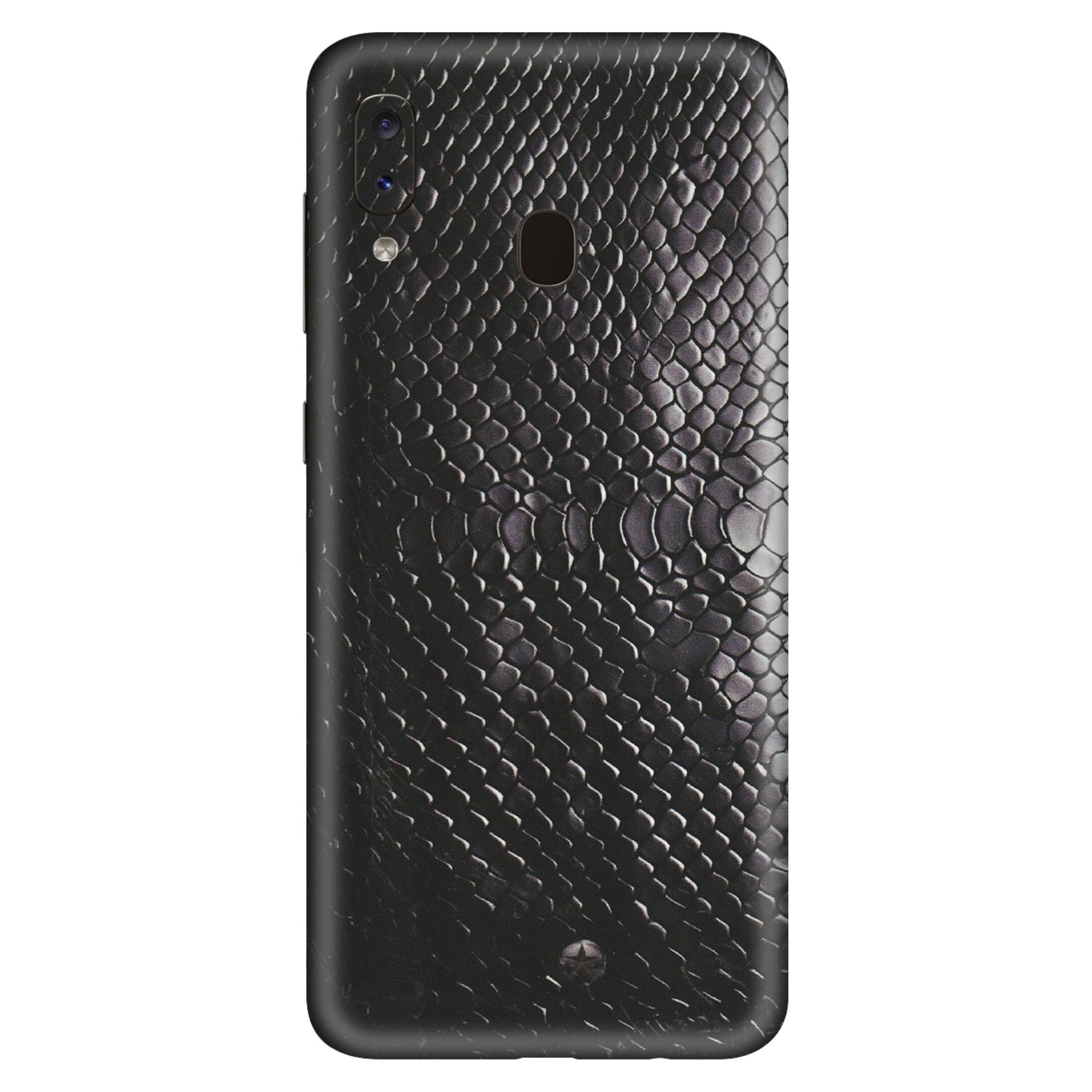 Samsung A/S Series Phone Skins (All Models) - Black Snack Leather - Matte Finish (M-147) Samsung Galaxy A20S