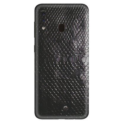 Samsung A/S Series Phone Skins (All Models) - Black Snack Leather - Matte Finish (M-147) Samsung Galaxy A20S