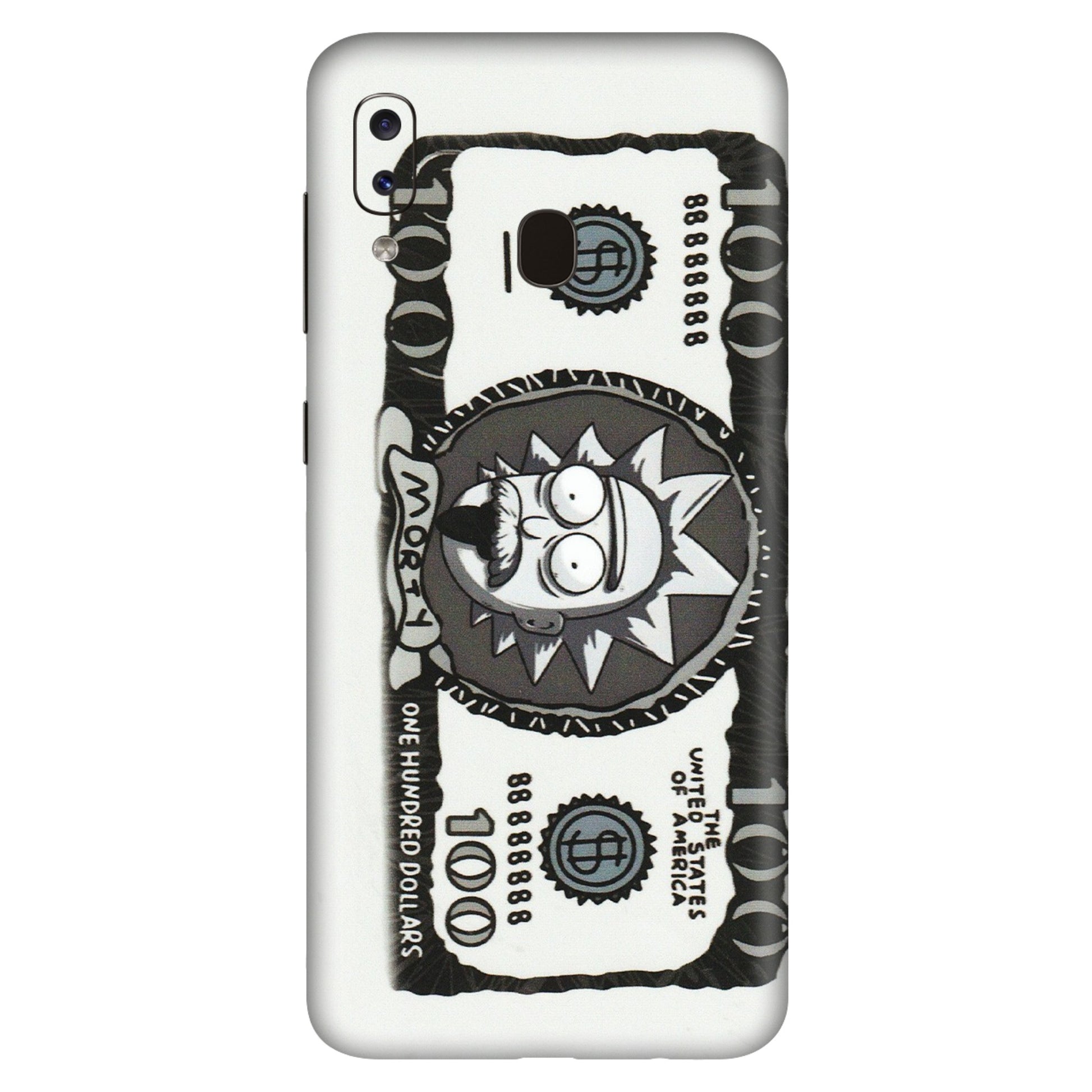 Samsung A/S Series Phone Skins (All Models) - Rick And Morty Hundred Dollar Anime - Matte Finish (M-161) Samsung Galaxy A20S
