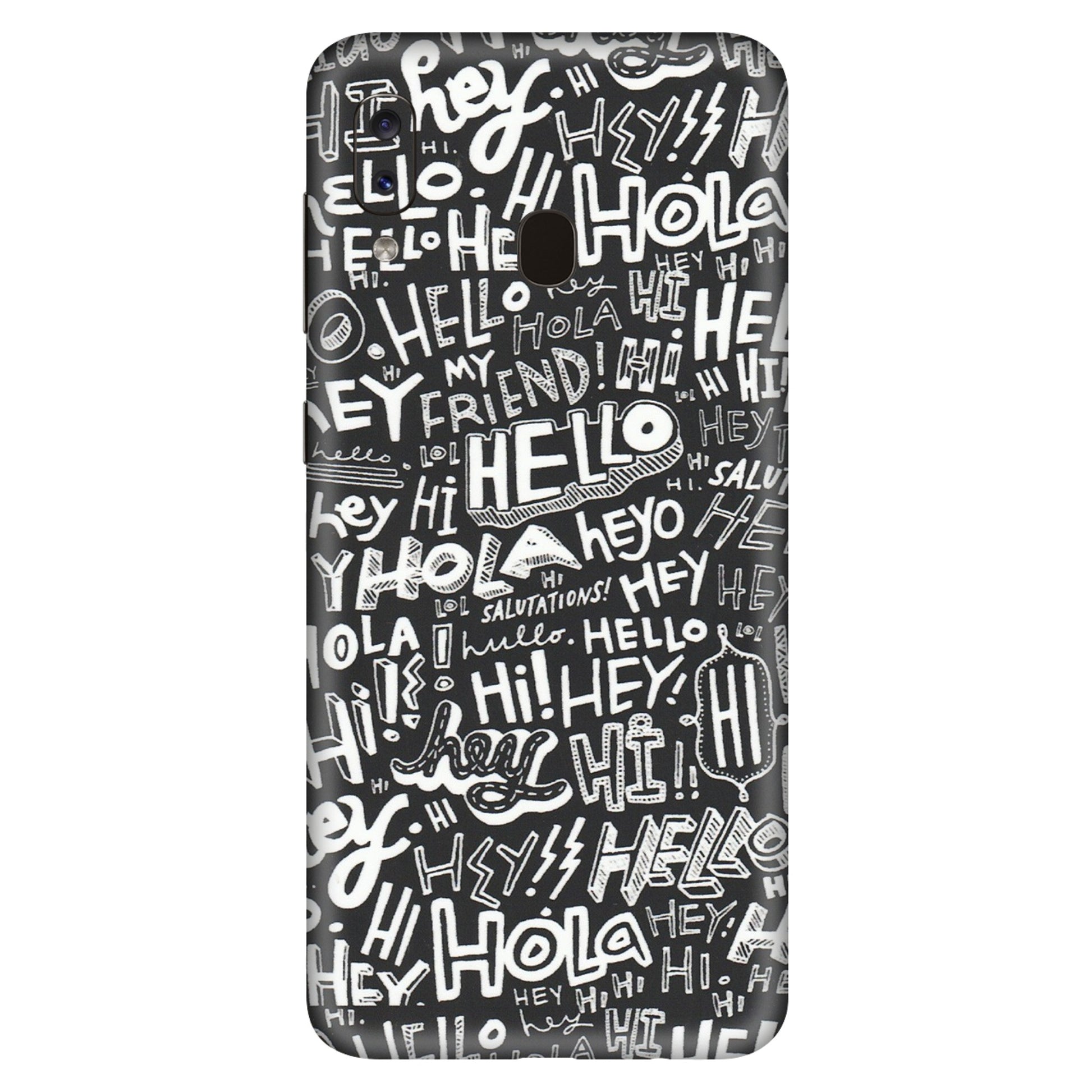 Samsung A/S Series Phone Skins (All Models) - Hi Hello Doodles - Matte Finish (M-25) Samsung Galaxy A20S