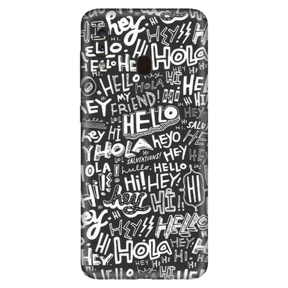Samsung A/S Series Phone Skins (All Models) - Hi Hello Doodles - Matte Finish (M-25) Samsung Galaxy A20S