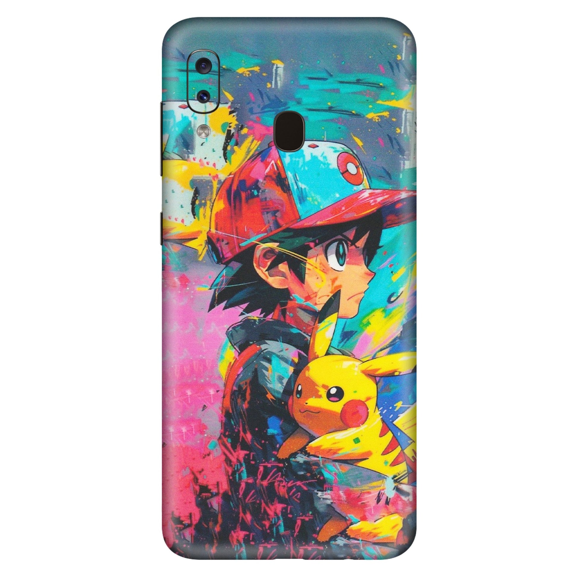 Samsung A/S Series Phone Skins (All Models) - Ash & Pikachu - Matte Finish (M-26) Samsung Galaxy A20S
