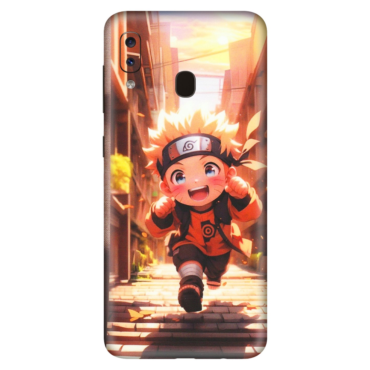 Samsung A/S Series Phone Skins (All Models) - Naruto Cute Toon Running - Matte Finish (M-04) Samsung Galaxy A20S