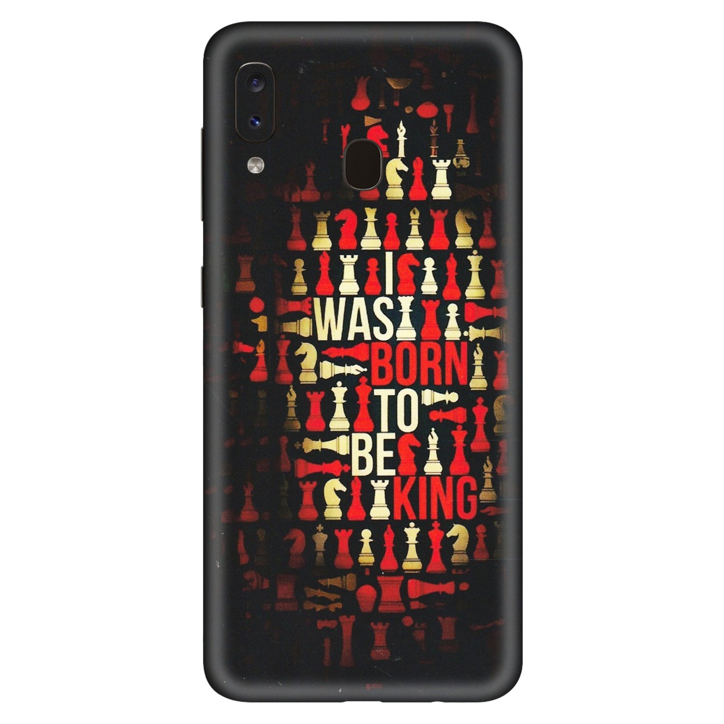 Samsung A/S Series Phone Skins (All Models) - Born To Be King - Matte Finish (M-73) Samsung Galaxy A20S