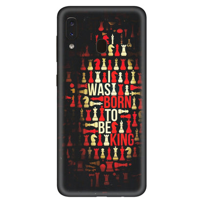 Samsung A/S Series Phone Skins (All Models) - Born To Be King - Matte Finish (M-73) Samsung Galaxy A20S