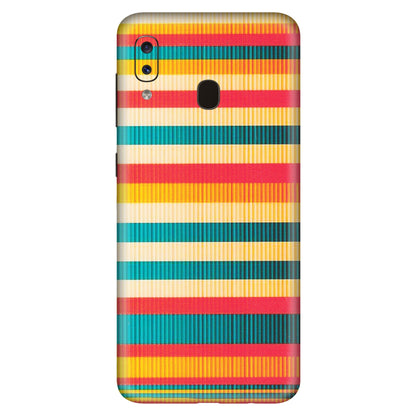 Samsung A/S Series Phone Skins (All Models) - Colourful Stripes Soothing Effect - Matte Finish (M-86) Samsung Galaxy A20S