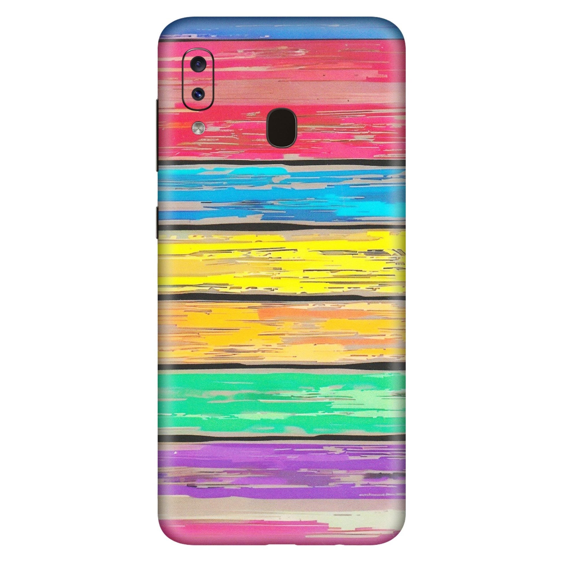 Samsung A/S Series Phone Skins (All Models) - Multi Colour Wooden Wall - Matte Finish (M-96) Samsung Galaxy A20S
