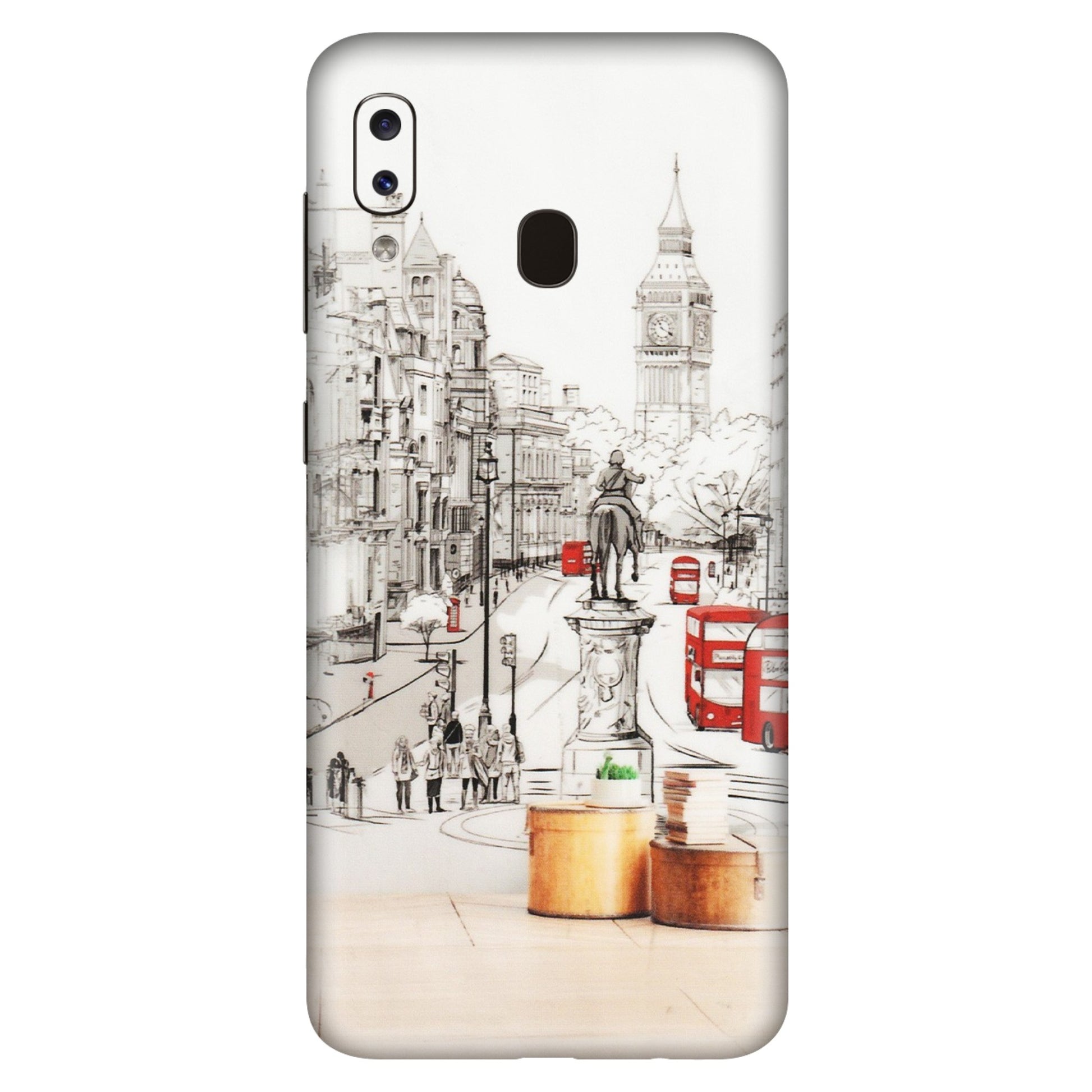 Samsung A/S Series Phone Skins (All Models) - London Street - Transparent Finish (T-02) Samsung Galaxy A20S