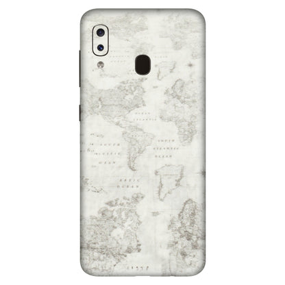 Samsung A/S Series Phone Skins (All Models) - World Travel Map - Transparent Finish (T-04) Samsung Galaxy A20S