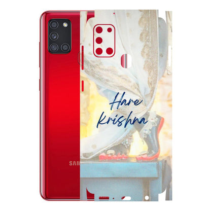 Samsung A/S Series Phone Skins (All Models) - Hare Krishna - 3D Embossed Finish (L-03) Samsung Galaxy A21S