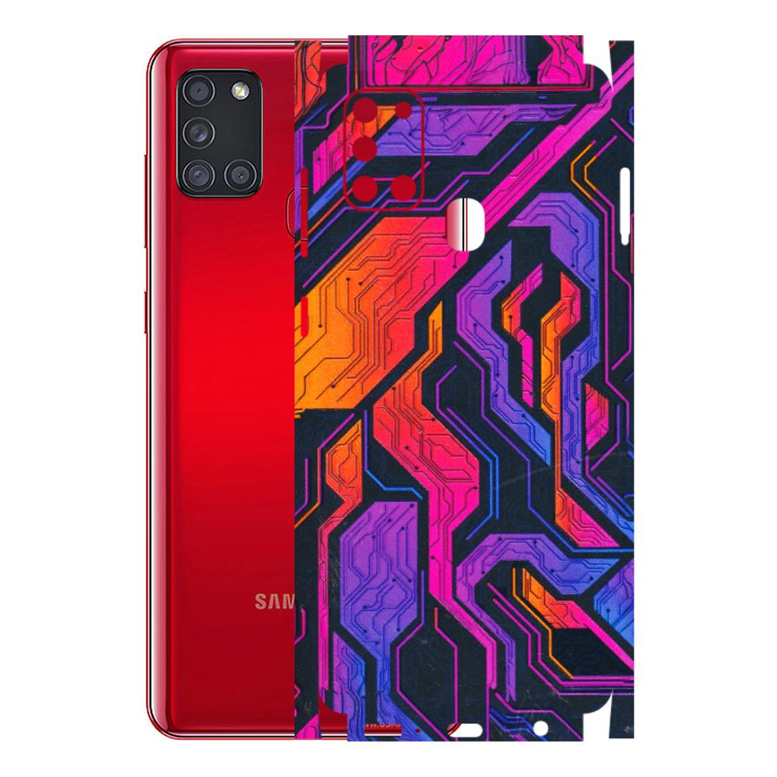 Samsung A/S Series Phone Skins (All Models) - Tech Circuits Futuristic - 3D Embossed Finish (L-07) Samsung Galaxy A21S