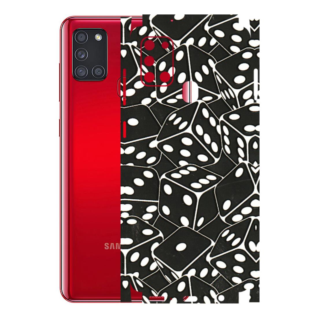 Samsung A/S Series Phone Skins (All Models) - Big Black Dices - 3D Embossed Finish (L-106) Samsung Galaxy A21S
